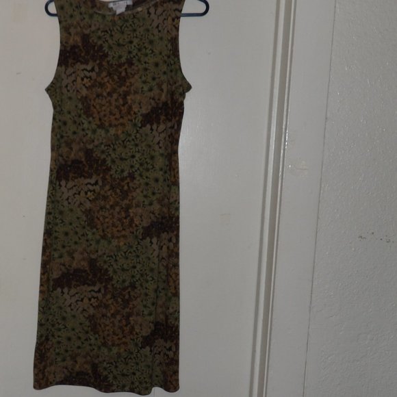 Vintage Dresses & Skirts - Vintage 80s 90s Slinky Floral Dress LaBelle Dress Sz L